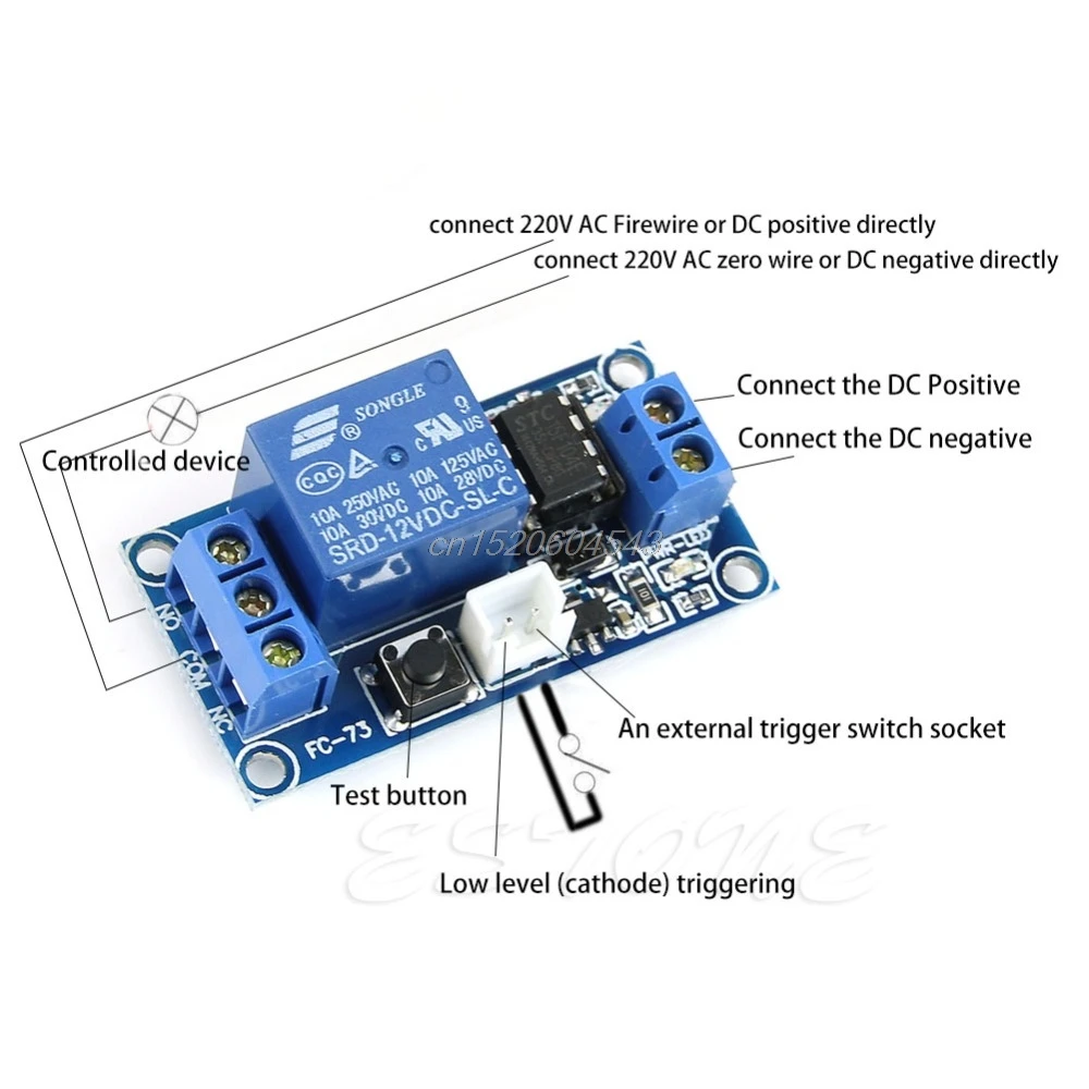 1 Channel 12V Latching Relay Module with Touch Bistable Switch MCU Control R06 Drop Ship | Обустройство дома