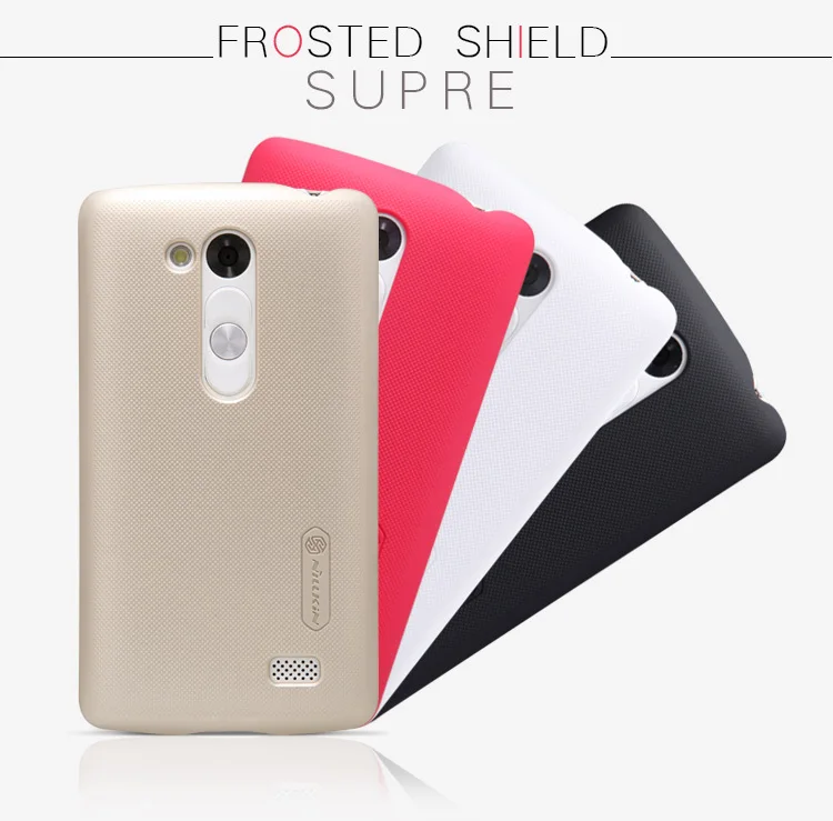 10 шт./лот оптовая продажа Nillkin Super Frosted Shield чехол для LG L Fino D295 с Экран протектор и