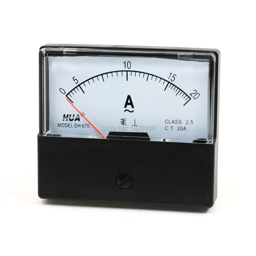DH-670 AC 0-20A Rectangular Ampere Needle Panel Meter Gauge Amperemeter DH670 | Обустройство дома