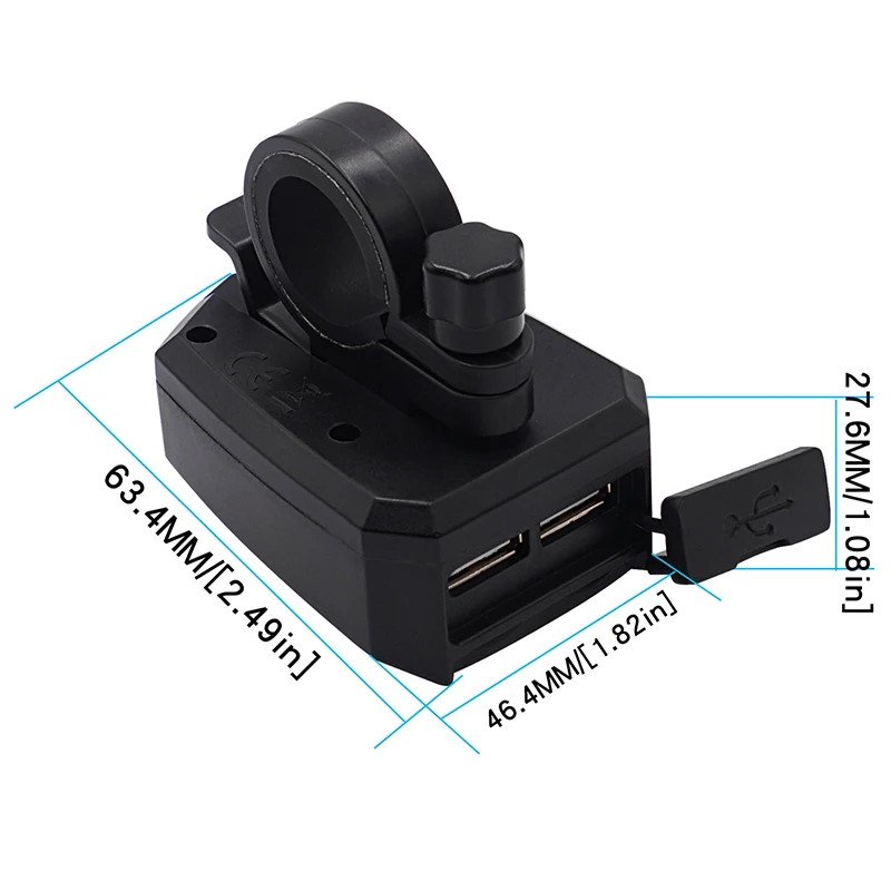 Водонепроницаемое зарядное устройство для мотоцикла MoFlyeer 10 80 В 2 4 А USB