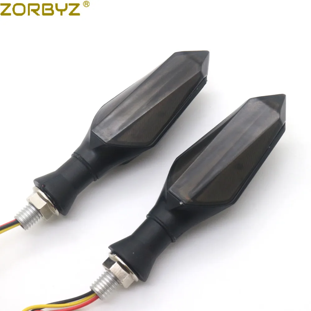 ZORBYZ 2X Светодиодный индикатор сигнала поворота для мотоцикла синий DRL Honda Yamaha Suzuki| |