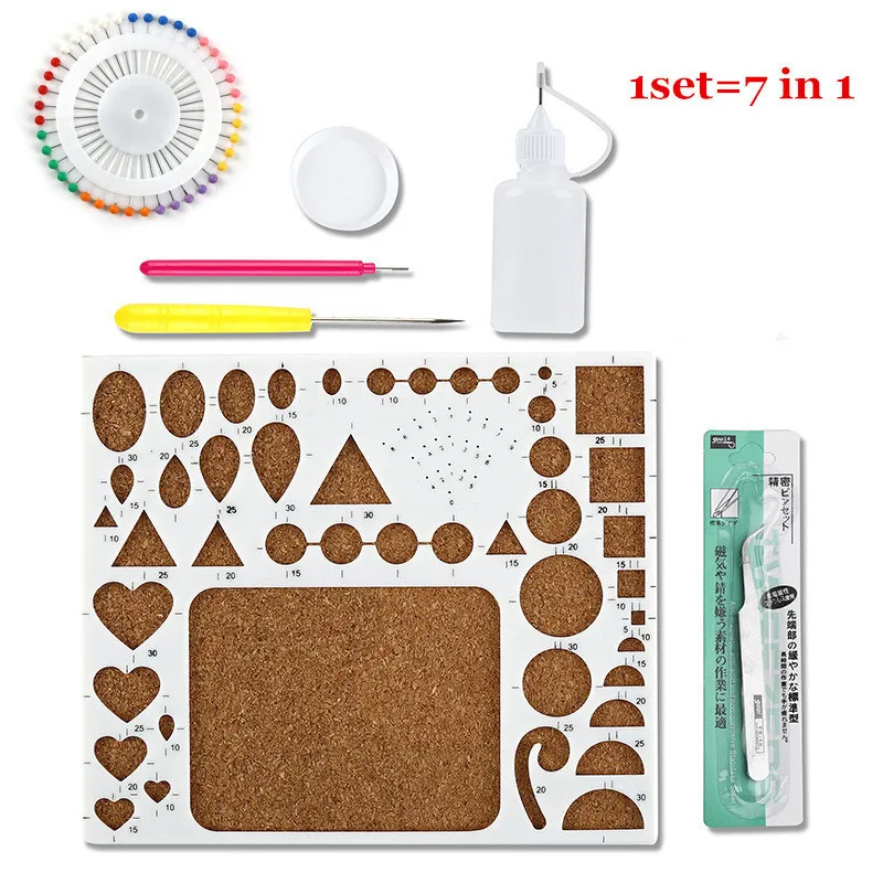 Tools 7 in 1 Оригами DIY инструмент для квиллинга полоска для квиллинга ремесло бумага для квиллинга скрапбукинга полоска Пинцет булавки щелевая бумага для квиллинга - Цвет: Tools 7 in 1