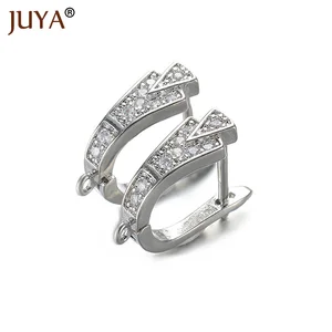 Оптовая продажа креативные Серьги Крючки Аксессуары для фурнитуры серьги крючки Застежки DIY Кристалл серьга с жемчугом и кисточкой фурнитура компоненты