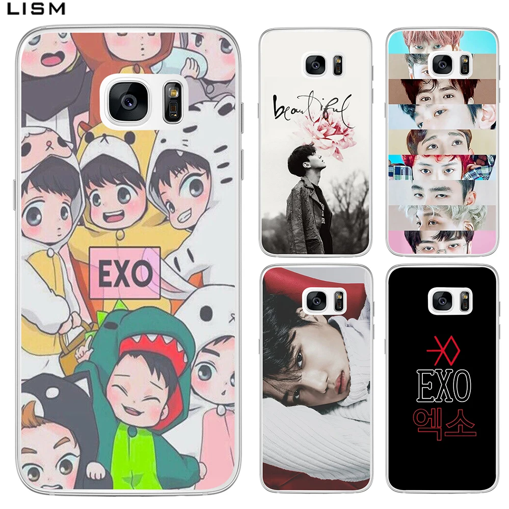 Жесткий чехол LISM Kpop exo Lucky one для samsung Galaxy A5 A3 2015 2016 2017 A8 2018 Note 9 8|Чехлы-накладки| |