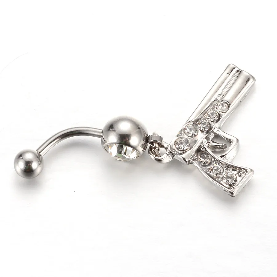 1 шт. модное кольцо из нержавеющей стали для живота Кристальный пупок