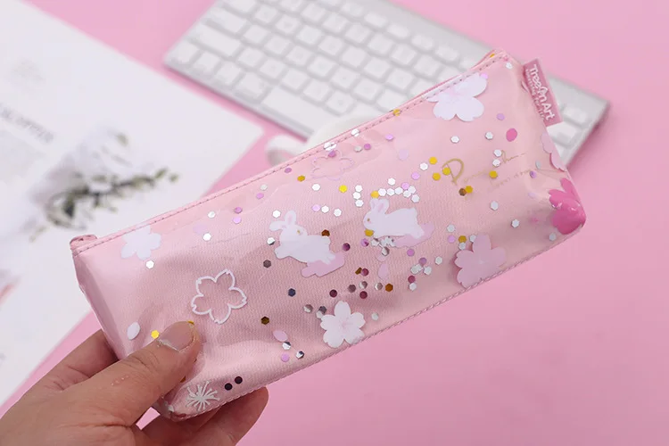 1 шт. Карандаш Чехол вишня в цвету rabbitgift Хэлло Китти школьный пенал карандаш Чехол Карандаш сумка, школьные принадлежности канцелярские make up