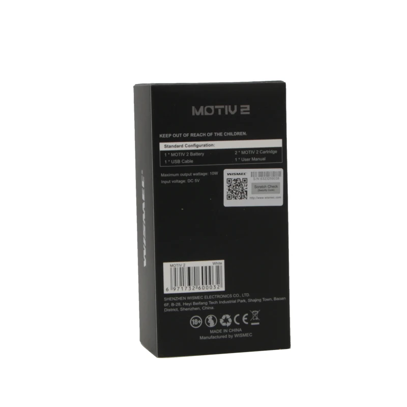 Оригинальный стартовый набор WISMEC Motiv 2 Pod 500 мАч с емкостью мл/3 мл Vape и макс. 10 Вт