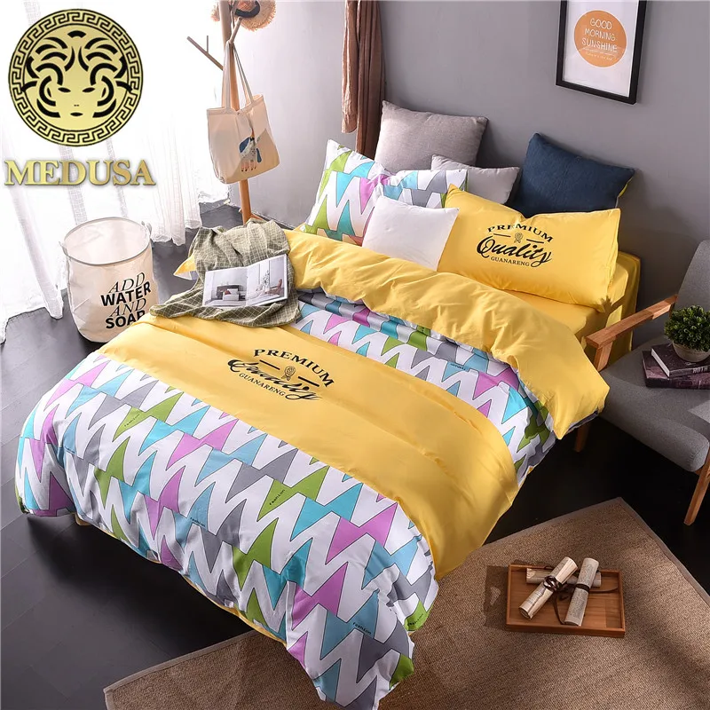 Медуза Бохо тонкий хлопок шеврон постельные принадлежности пододеяльник