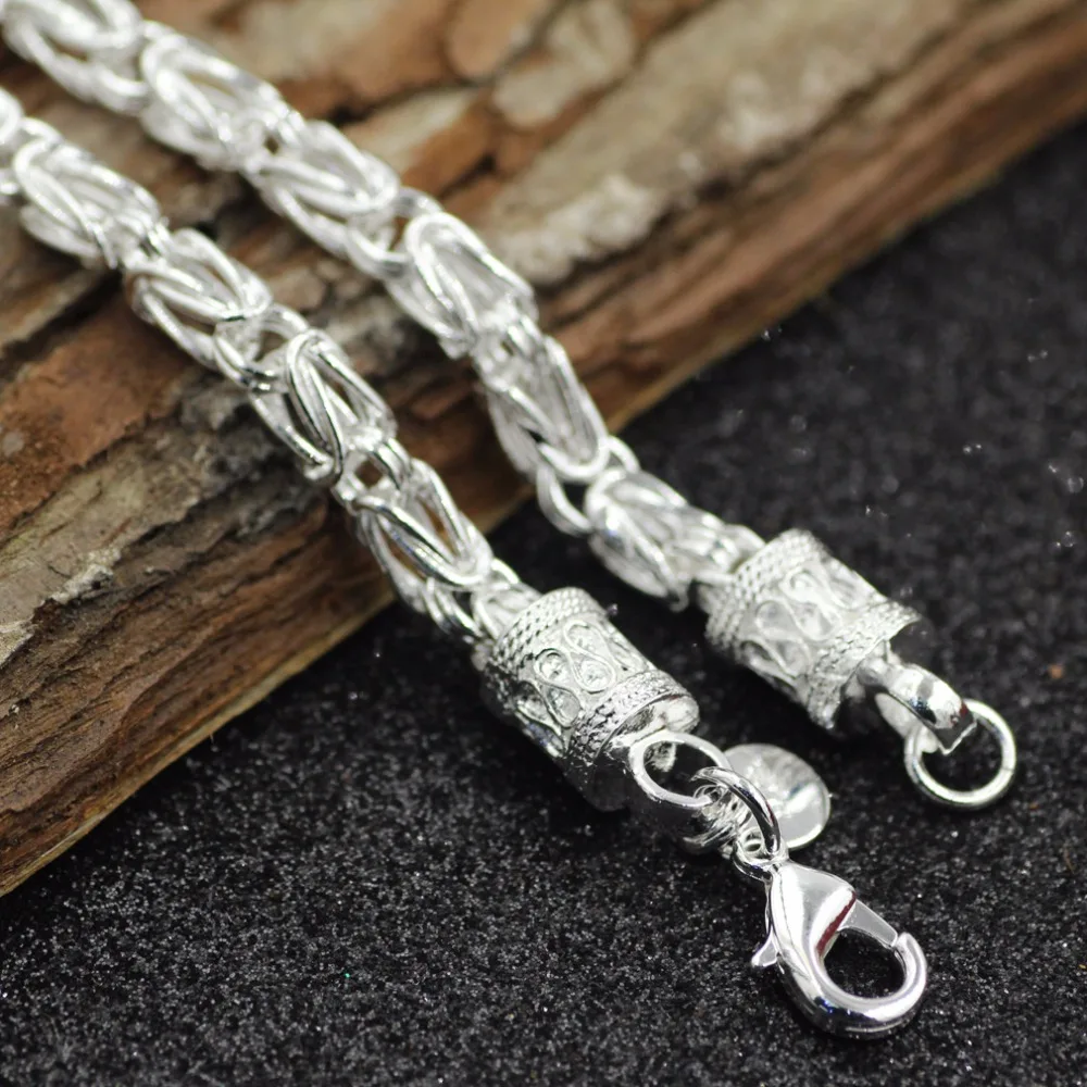 Мужское ожерелье из серебра 100% пробы 5 мм 20 дюймов|jewelry making|sterling silver necklace925 sterling