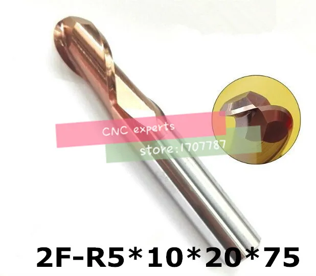 

2f-r5*10*20*75,hrc60, материал карбид, квадратная плоская торцевая фреза, четыре 2 канавки, 10 мм покрытие, нано-использование для высокоскоростного фр...