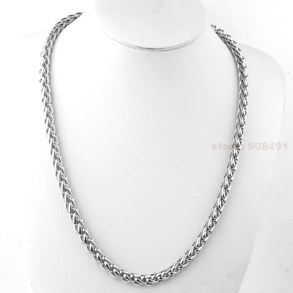 Мужские серебряные цепи из нержавеющей стали 3/4/5/6 мм 18 40 дюймов|men silver|chain linksilver men |