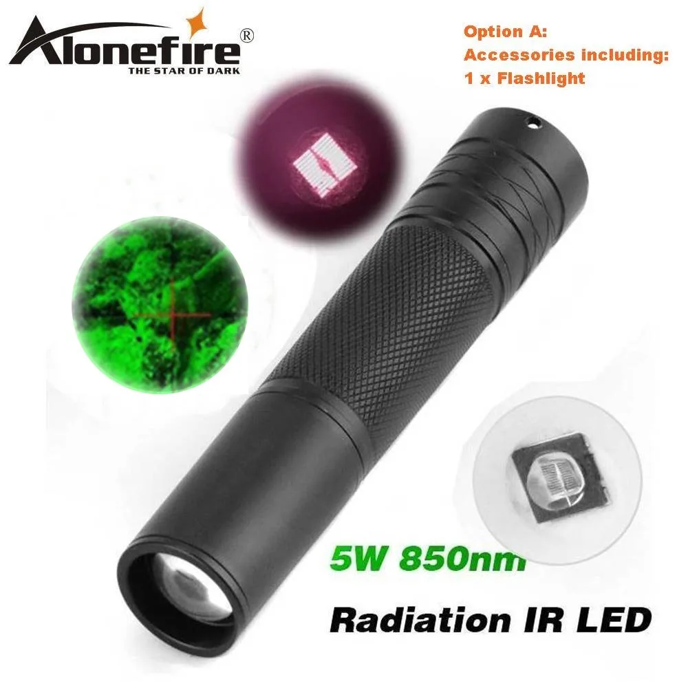 Option A AloneFire IR01 IR светодиодный светильник фонарь с дальностью инфракрасного излучения 10 Вт IR 850nm светодиодный охотничий светильник, фонарь ночного видения, светильник-вспышка - Испускаемый цвет: Option A