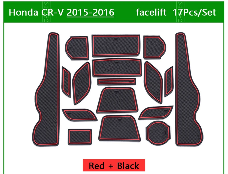 Для Honda CR-V 2012- противоскользящие резиновые чашки Подушки двери Коврики 3 цвета CRV CR V 2013 Интимные аксессуары стайлинга автомобилей Стикеры