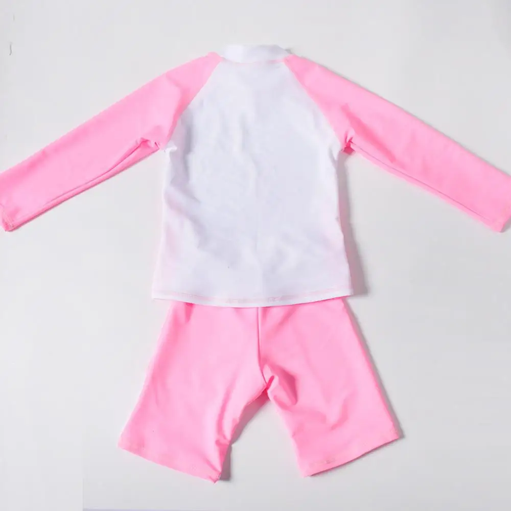 

Children's Swimwear 2020 New Selection Little Girls Unicorn Printed Summer Two Piece Boyshort Tankini Kids Long Sleeve Swimsuit