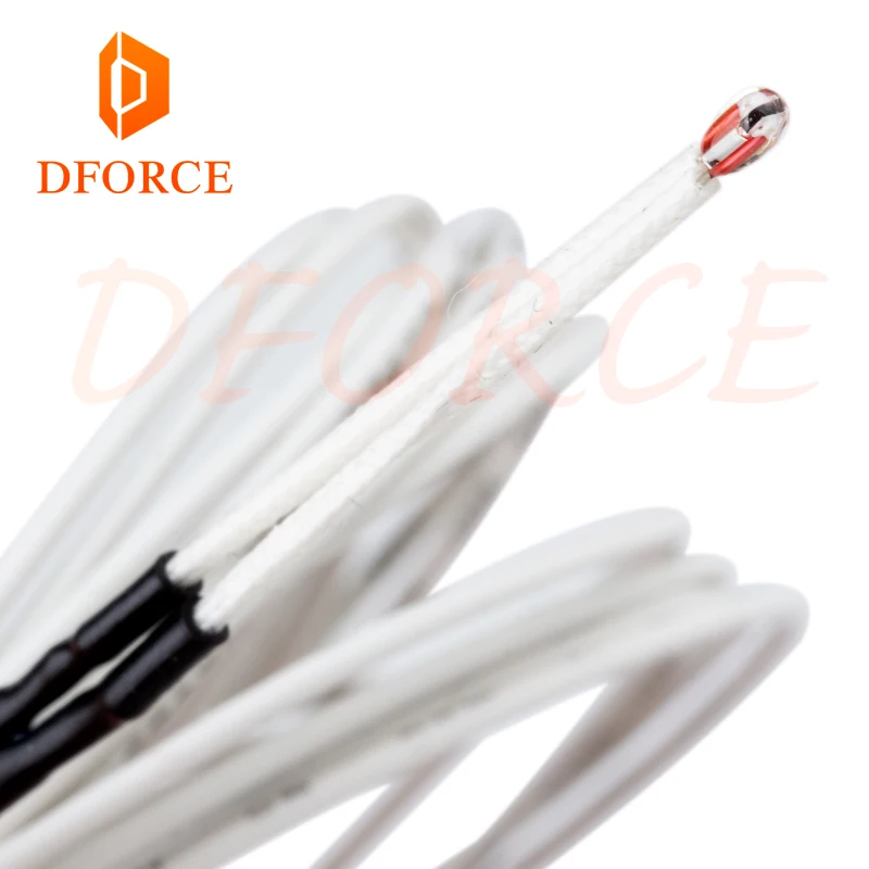 DFORCE NTC 100 K Ом B3950 термистор датчик высокой температуры 280℃ для E3D V6 нагревательные блоки mk8 3D принтер аксессуары