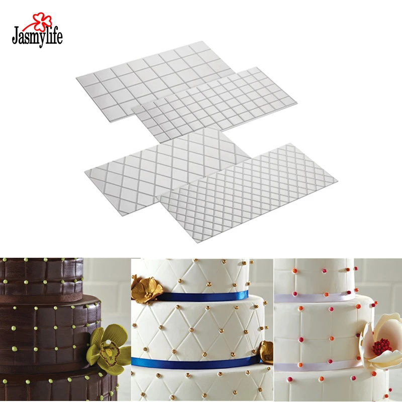 4 шт. набор ковриков для выпечки в клетку|cake mold|cake bordercake border decoration |