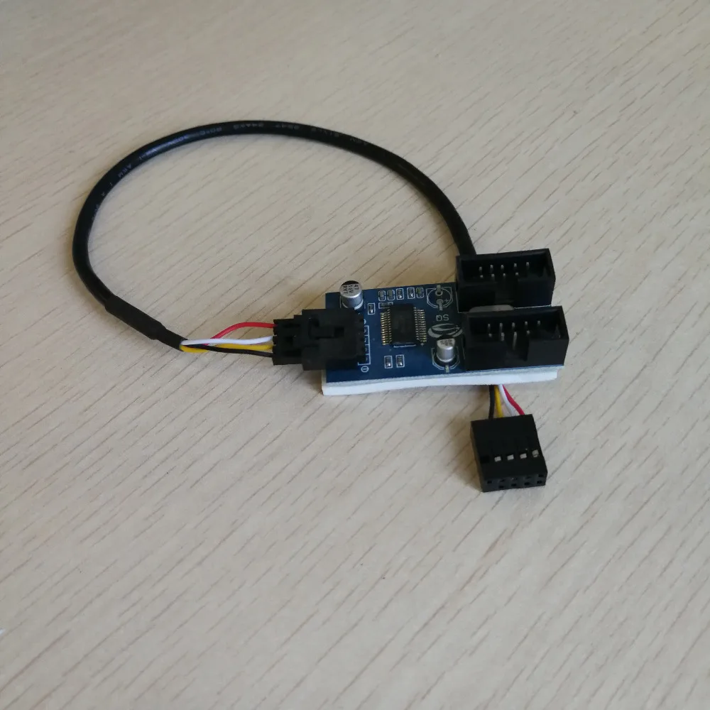 Чехол для ПК Внутренний 9Pin женский USB 2 0 на порта 9p сплиттер папа PCB чипсет