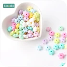 Bopoobo силиконовые Звездные бусины 40 шт. 14 мм пищевая прорезыватель BPA БЕСПЛАТНО Экологичные бусины браслет DIY Поделки Детская Игрушка прорезыватель