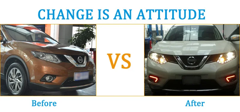 Для Nissan X-trail Xtrail T32 желтый сигнал Функция реле водонепроницаемый 12 В автомобиль DRL Светодиодный дневной ходовой светильник SNCN