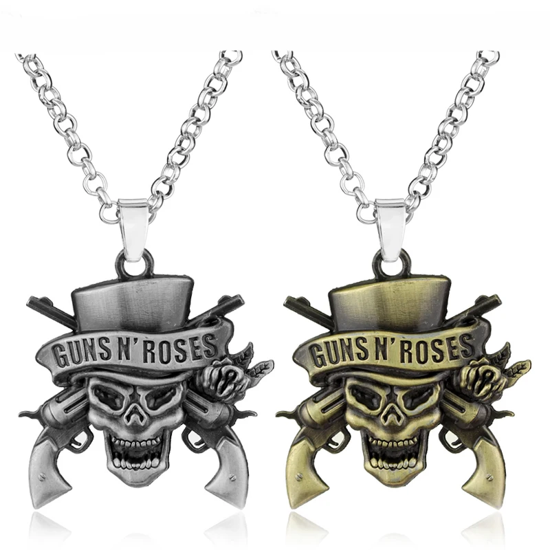 Классическая музыкальная группа MOCHUN Guns N 'Roses ожерелье череп Death логотип кулон