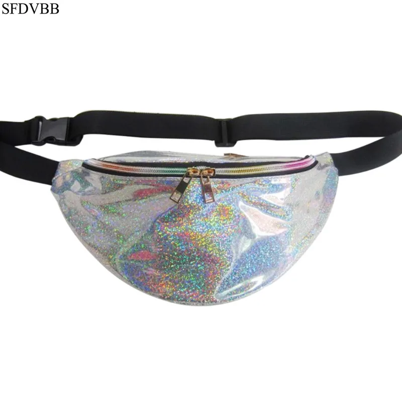 P Waist Bag Сумка-бум поясная сумка для фестиваля кошелек для денег дорожная Праздничная поясная сумка блестящая - Цвет: P Waist Bag