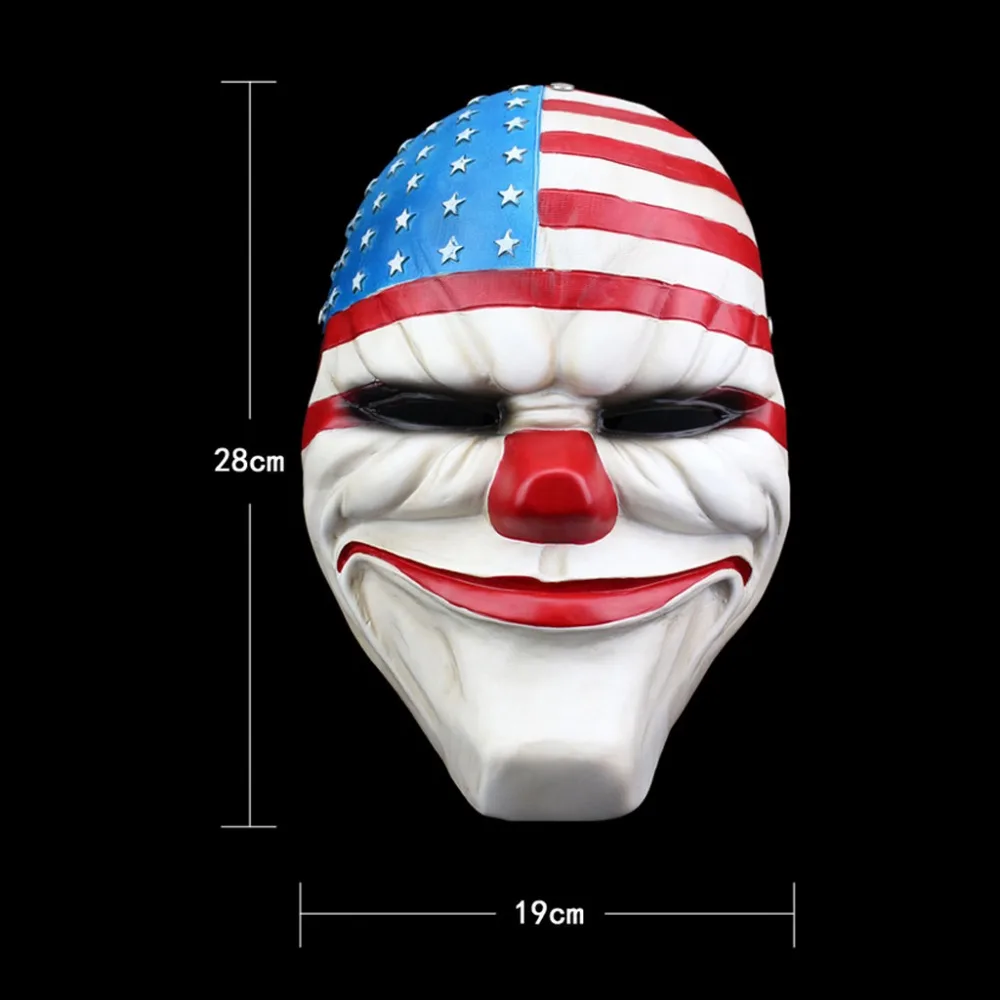 Высококачественная резиновая маска по мотивам фильма Payday 2 Далласа из смолы флаг