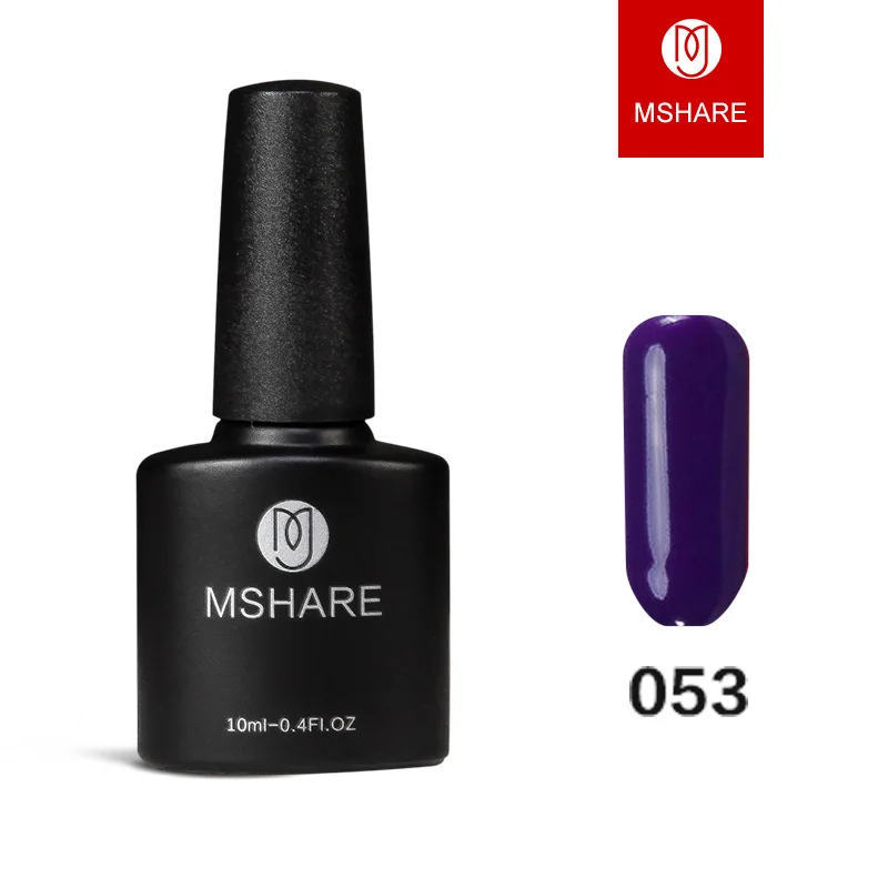 MSHARE красный желтый синий 10 мл УФ художественный Гель лак для ногтей со вспышкой
