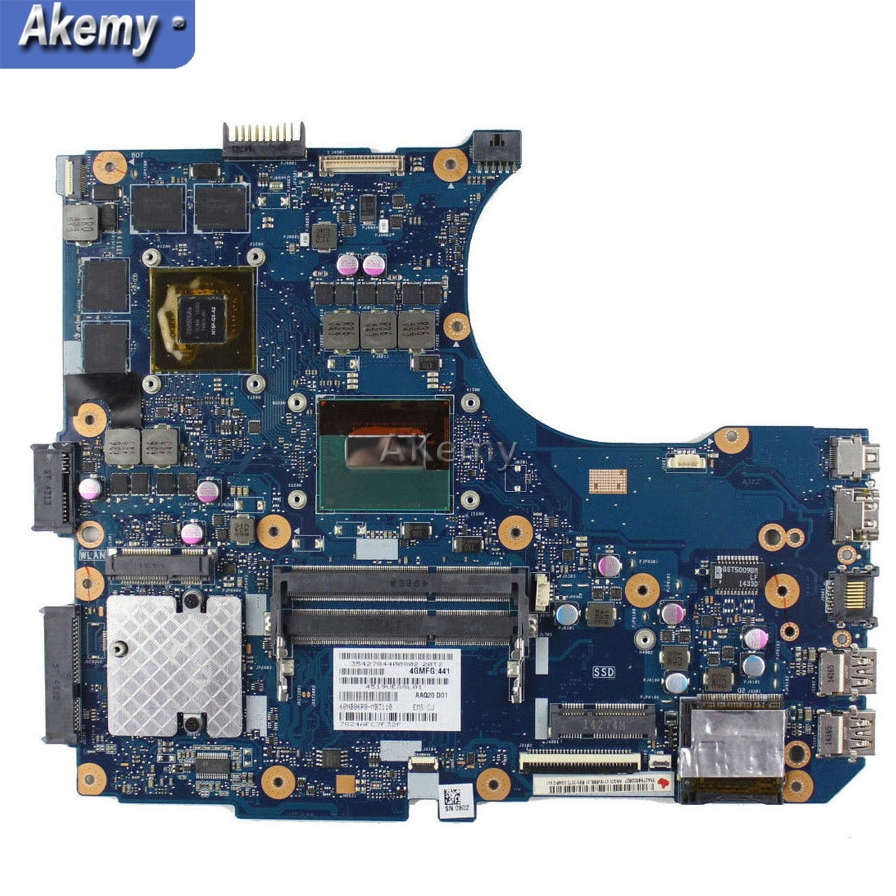 Amazoon N551JW/N551JM материнская плата для ноутбука ASUS N551JW N551JM N551JQ G551JW N551J оригинальная материнская плата I7-4720HQ GTX960M-4G