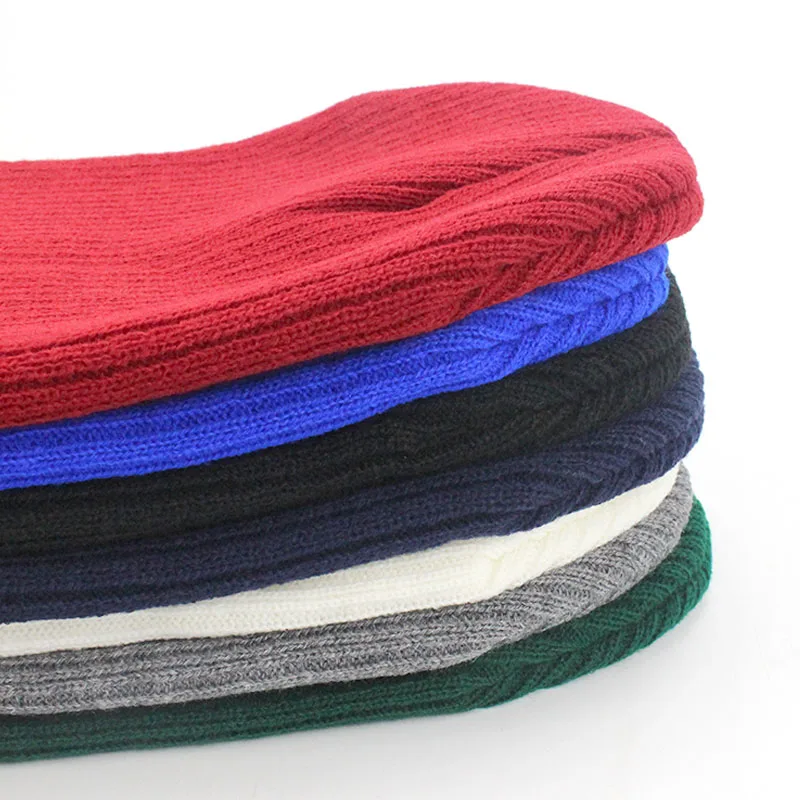 Шапка унисекс зимняя однотонная теплая 2017|beanie knit|knitted caphats unisex |