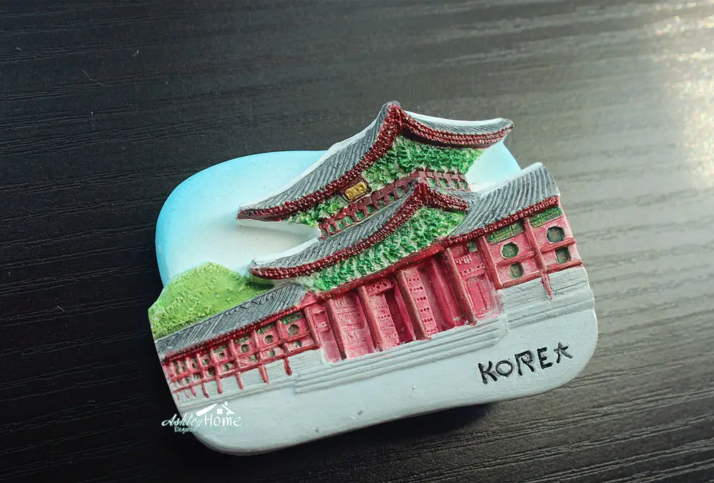 Корея дворец Gyeongbokgung туристический сувенир для путешествий 3D искусственная