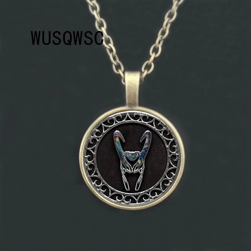 WUSQWSC 1 шт. Loki шлем кристалл кулон ожерелье ювелирные изделия кабошон | Украшения и