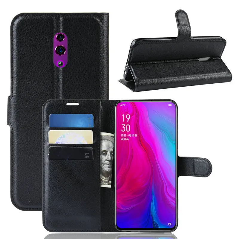 Кожаный чехол книжка для Oppo Reno PCAT00 6 4 5G 10x zoom кошелек с подставкой|Чехлы-портмоне| |