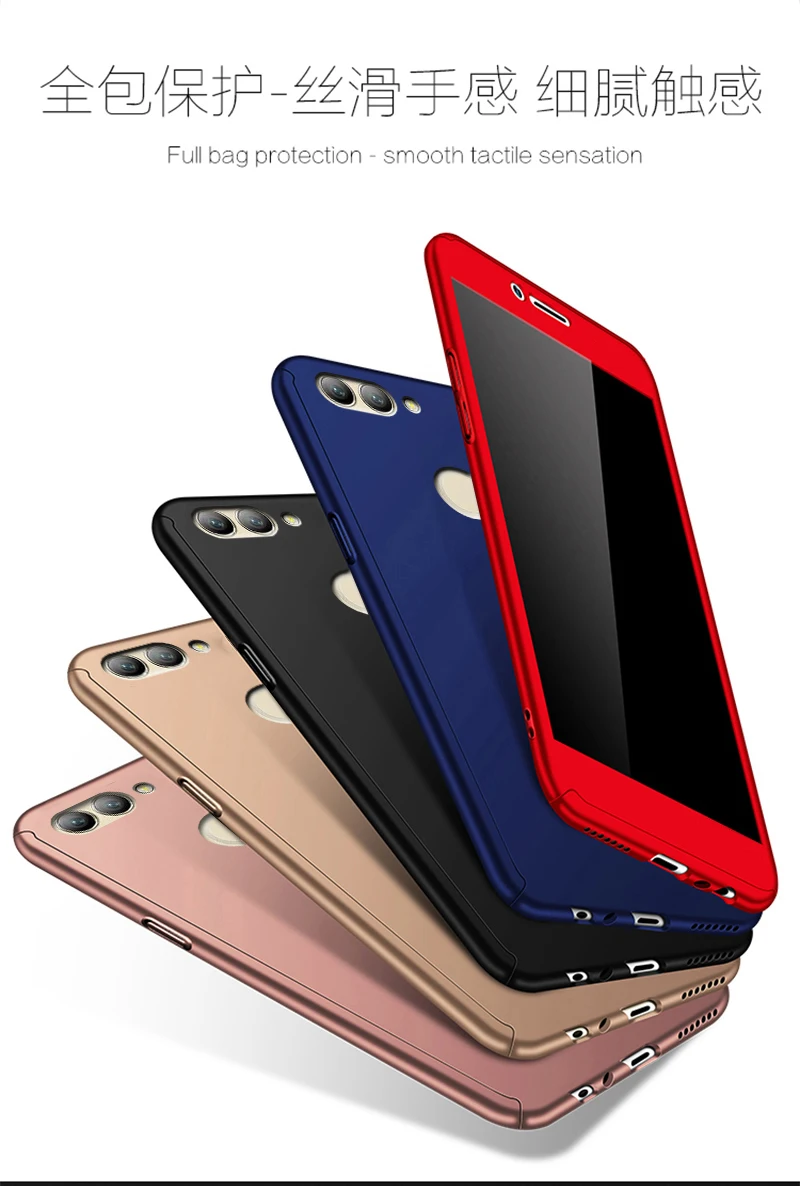 Закаленное стекло + 360 Полное заднее покрытие чехол на Y5 Prime 2018 для huawei Y6 2019 задняя