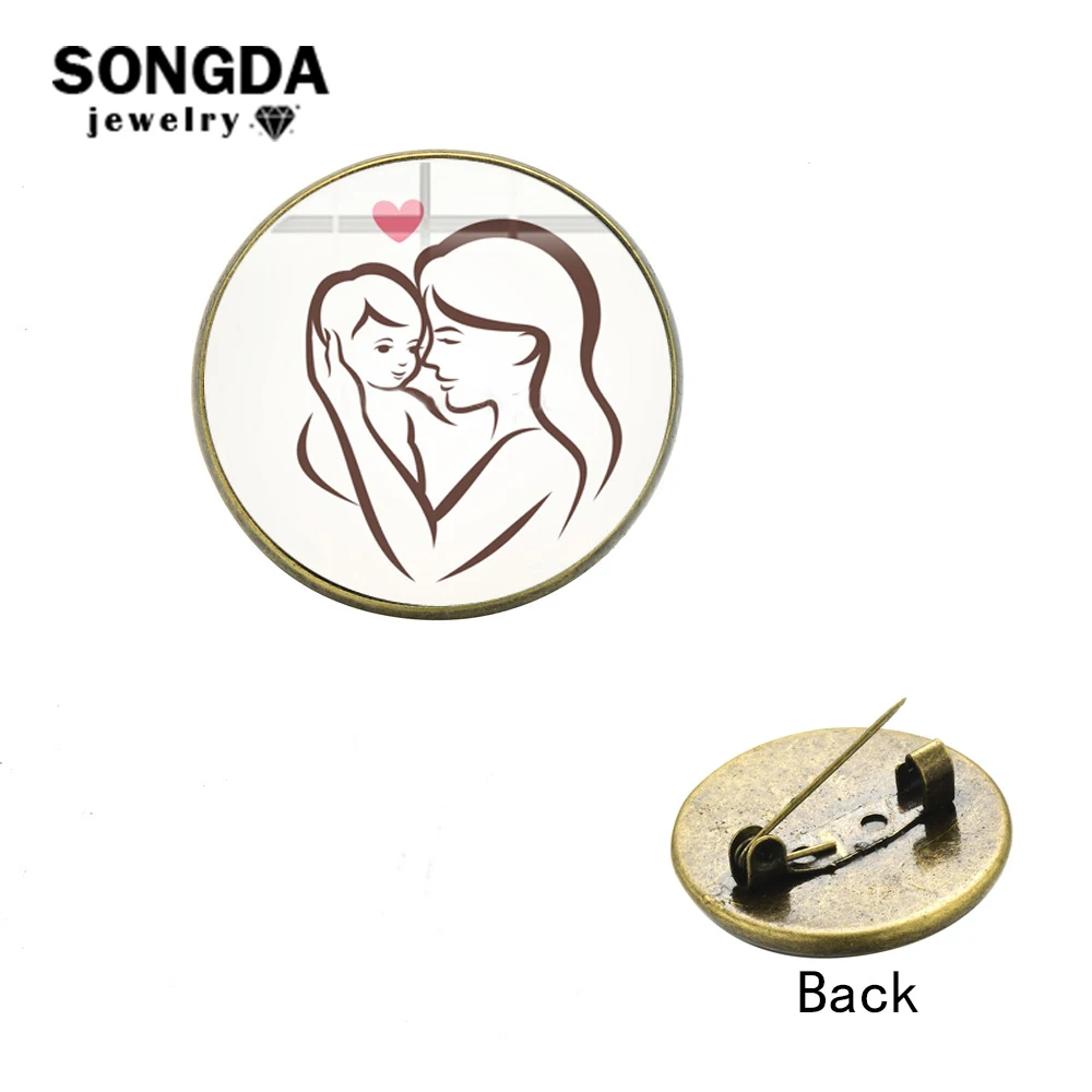 Оригинальная мультяшная Женская Брошь SONGDA для мамы и ребенка металлическая