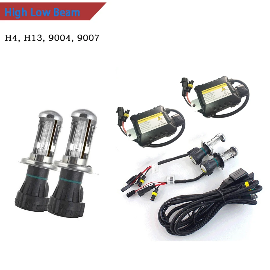 DC 55Вт Hid Xenon комплект H1 H3 H4 H8 H7 H11 9005 9006 880/1 H13 автомобильный светильник источник 3000K 4300k 6000k 8000k 12000K головной светильник лампы