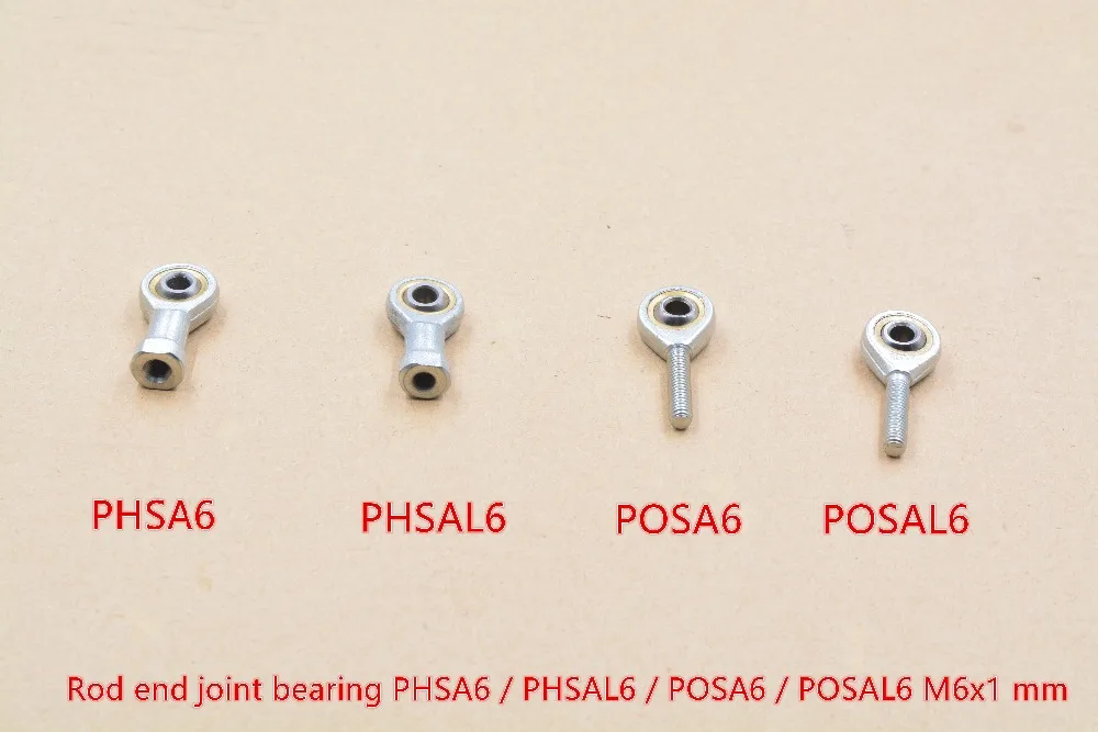 PHSA6/PHSAL6 POSA6 POSAL6 NHS6 NHSL6 NOS6 NOSL6 M6x1mm 6 мм метрический стержень торцевой шарнир 1 шт.|bearing
