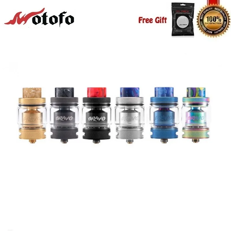 Оригинальный Wotofo Bravo RTA 25 мм бак восстановление капель Vape 510 нить испаритель 810 мл/6