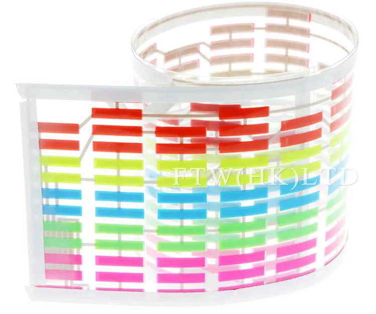 Cheap Hot Sale 90cm*25cm Car Music Rhythm Sticker Lamp Sound Activated Equalizer LED EL Sheet Light Free Shipping |