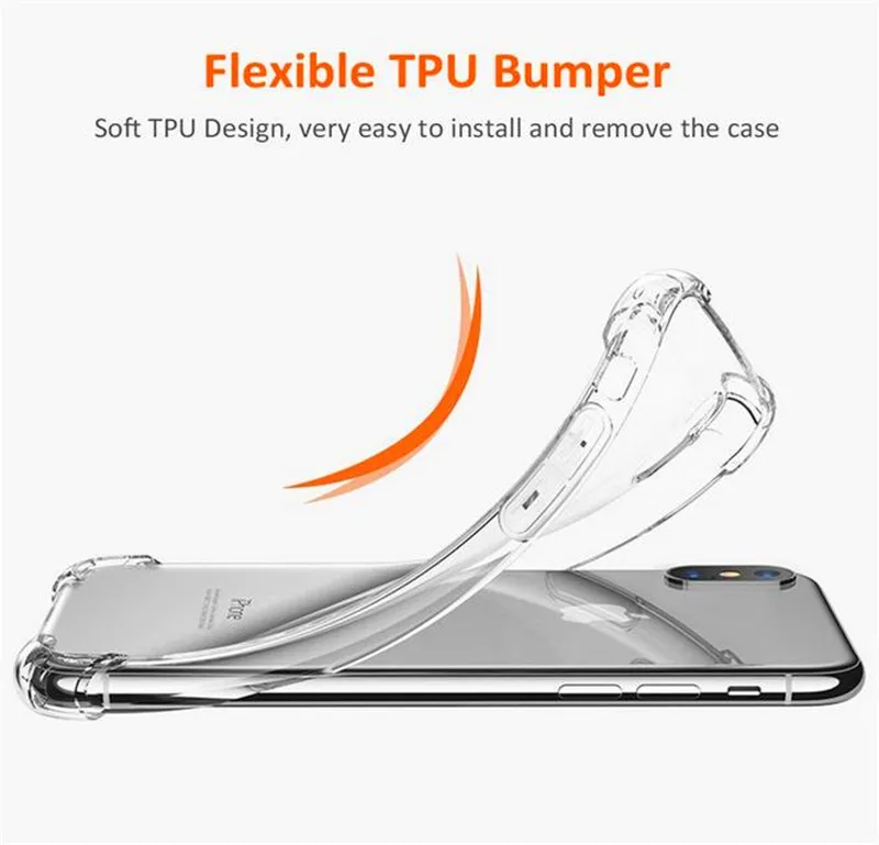Чехол для iPhone XS X кристально прозрачный тонкий защитный устойчивый к царапинам