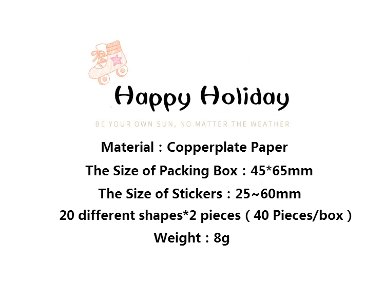 Mr. Бумаги 40 шт./кор. милые наклейки для дневника Скрапбукинг Happy Holiday серии планировщик японский Kawaii декоративный стикер для канцелярских товаров