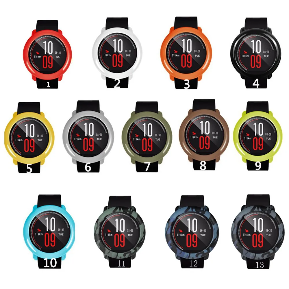 Тонкий чехол из поликарбоната защитный рамка для часов Huami Amazfit Pace A1602 цветной huami