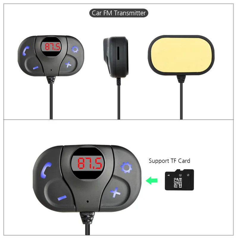 ANLUD FM передатчик Bluetooth автомобильный комплект громкой связи Вызов TF карта Mp3
