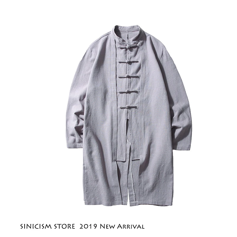 Мужская льняная куртка Sinicism Store черная ветровка в стиле хип-хоп большого размера