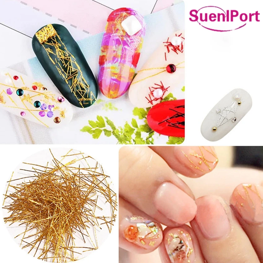 Новые украшения для ногтей Sune l Port 2019 дюйма 1 шт. золотые и серебряные ногти