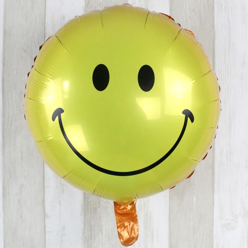 10 шт./лот воздушный шар со смайликом гелиевые фольгированные воздушные шары с