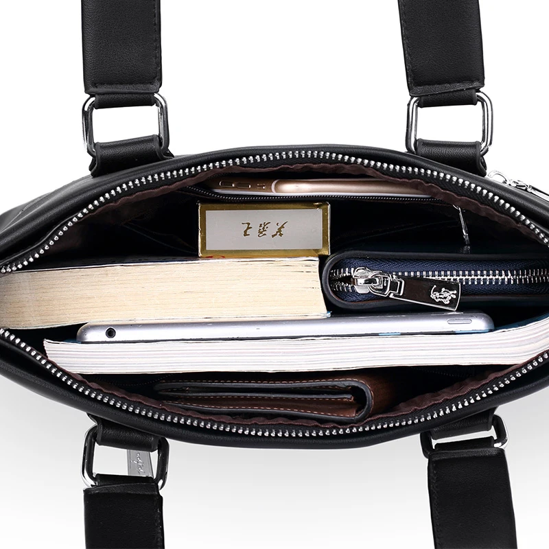 DEELFEL модные для мужчин Tote повседневное портфели натуральной кожи сумка Высокое