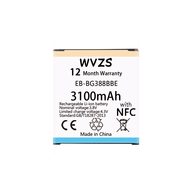 Wvzs 3100mAh литий ионный аккумулятор для samsung Galaxy Xcover 3 G388 G388F G389F G388D N533 SC 01H EB BG388BBE с