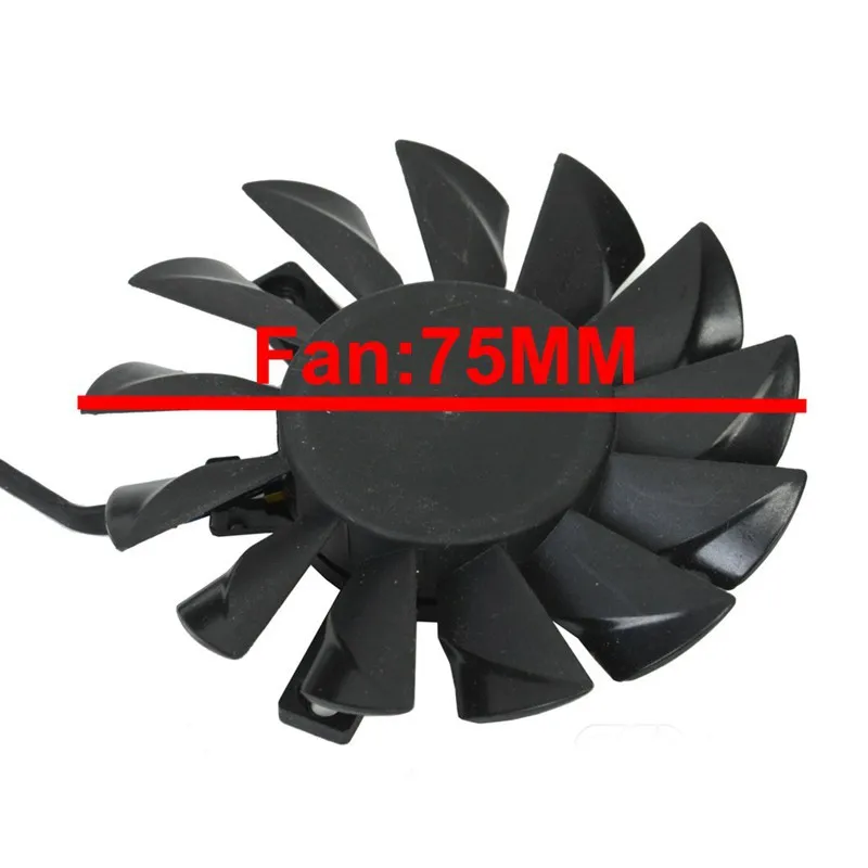 2 шт./компл. 75 мм DC 12V 0.35A 4Pin двойной вентилятор в качестве замены для MSI Twin Frozr III