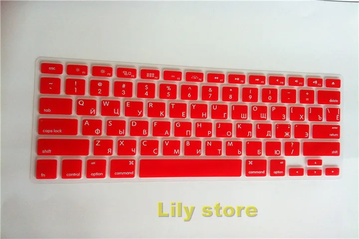 1 шт. русская силиконовая Мягкая оболочка для клавиатуры Защитная пленка apple MacBook