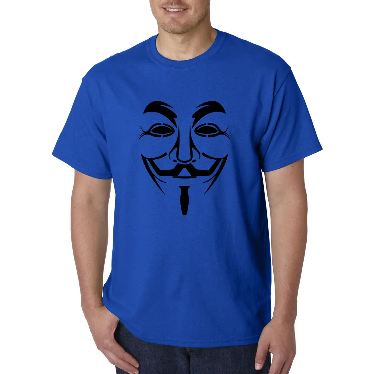 Футболка с изображением маски S 3XL V Vendetta Guy Fawkes Freedom Hacker забавные повседневные